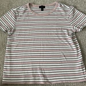 striped tee size small